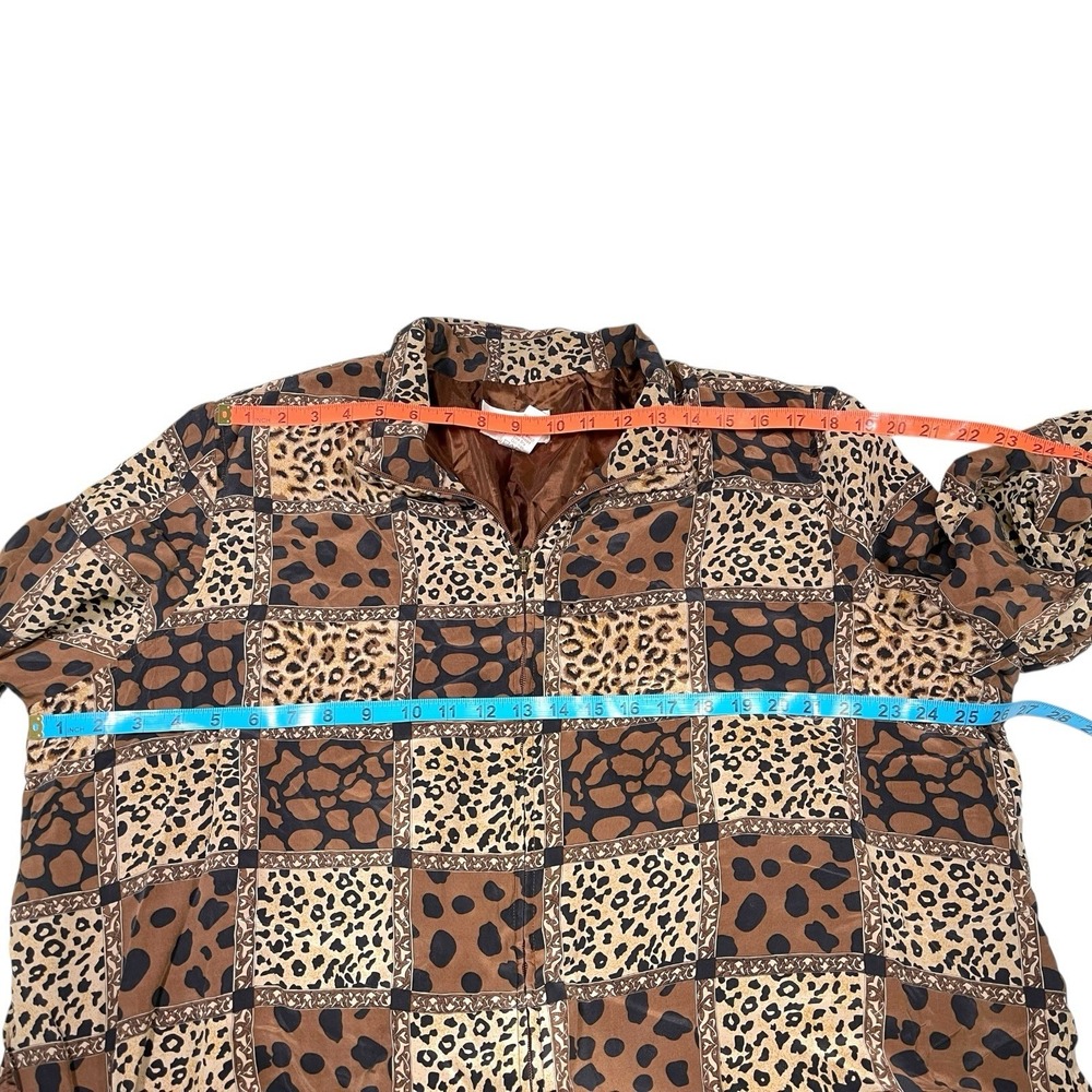 Drapers And Damon's 2X Jacket 100% Silk Poly Lined‎ Animal Print Safari Mob Boss - Picture 6 of 8